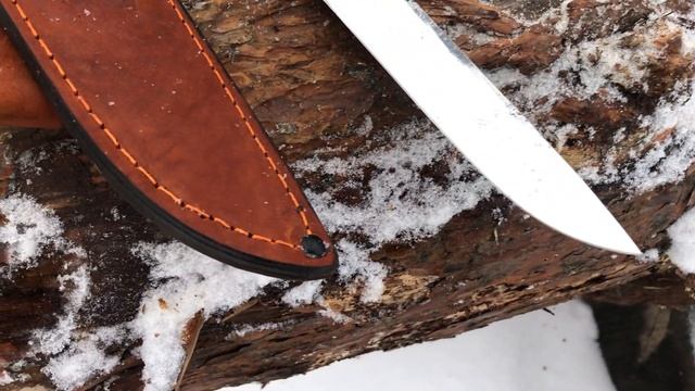 Нож "Бычак", сталь Х12МФ, рукоять карельская береза смотреть онлайн