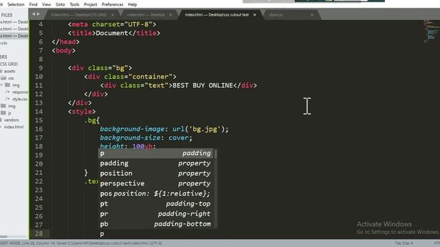 CSS3 TEXT CUT OUT TUTORIAL | Web design tutorial for beginners | CSS3 Tutorial смотреть онлайн