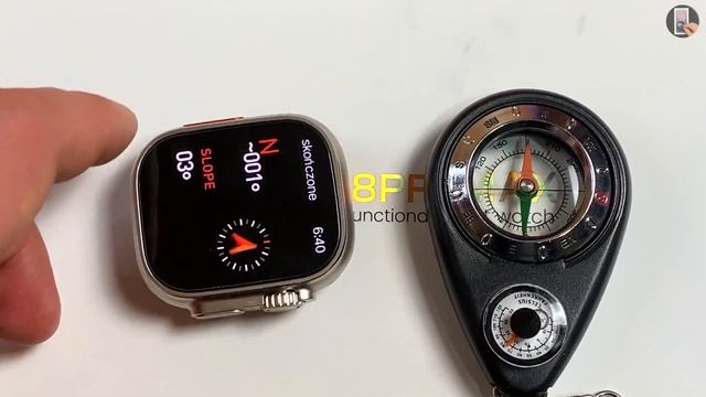 HK8 Pro Max Ultra AMOLED Compass Test! Apple Watch Ultra Clone! смотреть онлайн