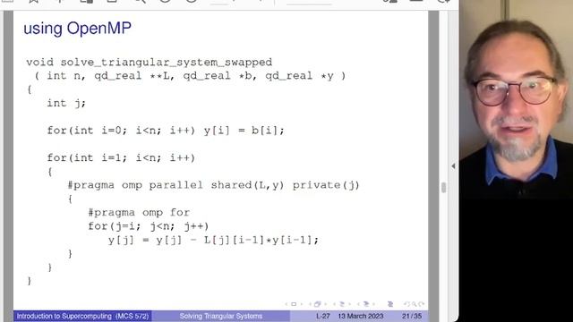 Solving Triangular Systems in Parallel, with OpenMP and CUDA, in multiple double arithmetic. смотреть онлайн