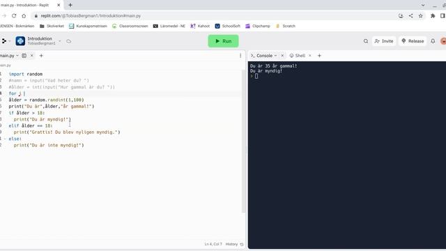 Python del 3 - Loopar, slumptal och kommentarer смотреть онлайн