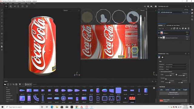 Substance Painter: Coca Cola Texturing Process in 4 Minutes смотреть онлайн