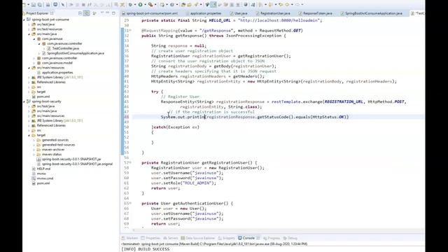 Spring Boot RestTemplate + JWT Authentication Example смотреть онлайн