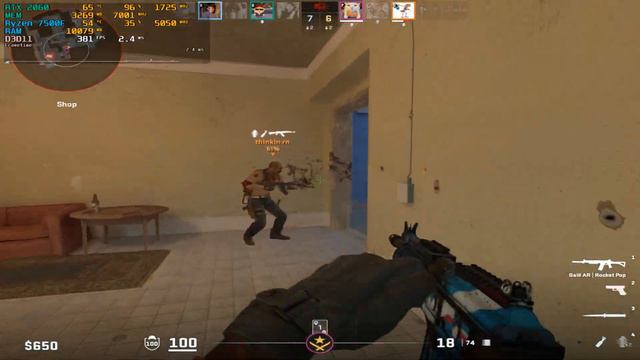 Counter-strike 2 : RTX 2060 6GB + Ryzen 7500F смотреть онлайн