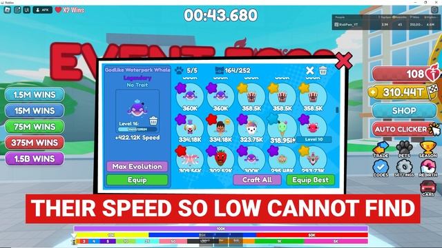 Race Clicker 39th Update Destroys WATER PARK Event | Roblox смотреть онлайн