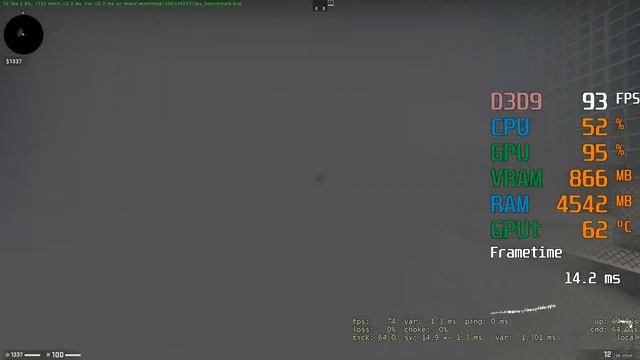 GeForce GTX 1660 -- AMD Ryzen 3 3200G -- Counter-Strike Global Offensive uLLeticaL Benchmark смотреть онлайн