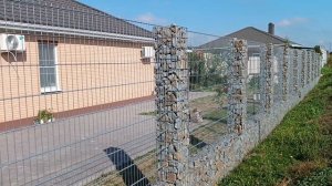 Забор из габионов