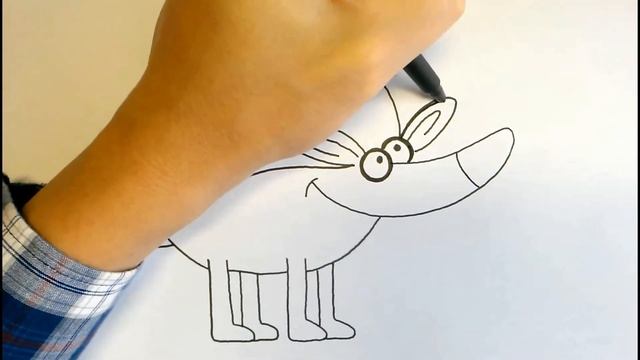 Как нарисовать ЁЖИКА левой рукой / Мультик Раскраска для детей ЁЖИК / How to draw a Hedgehog смотреть онлайн