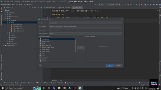 How to Create Custom Toolbar in Android Studio | Viral Coder смотреть онлайн