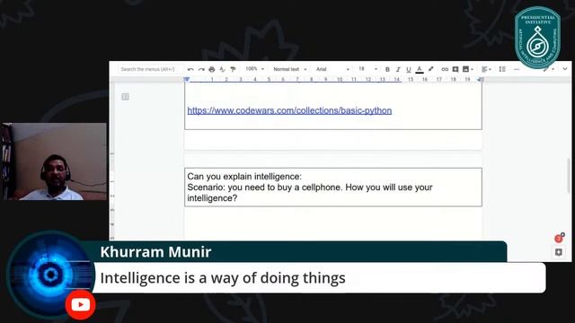 AIC Q1 Week 4 Review Session 2, Python Programming by Anees Ahmed, Saturday at 04:00 PM смотреть онлайн