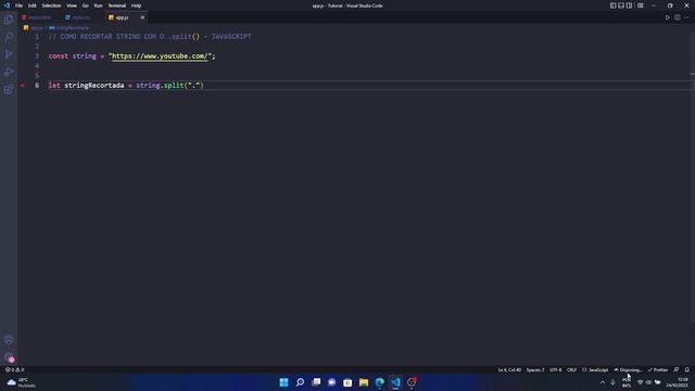 COMO RECORTAR STRING COM O SPLIT - JAVASCRIPT смотреть онлайн