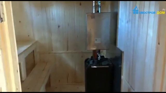 БАНЯ ИЗ БРУСА (6Х6) С МАНСАРДОЙ ОТ "НОВОСТРОЙ ДОМ" смотреть онлайн