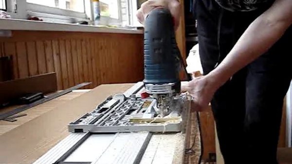 апгрейд: самодельный адаптер на шину FSN & BOSCH GST 140 BCE & FSN 800 - пилим  по прямой