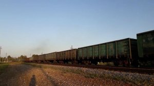 [РЖД] «Эксклюзив!» Тепловоз 3ТЭ25К3М-001 с грузовым поездом во время ходовых испытаний.