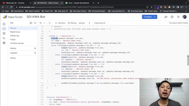 REGISTRASI DAN INPUT REPLY PADA BOT TELEGRAM BAGIAN KE-2 | MENGENAL BOT TELEGRAM #7 смотреть онлайн