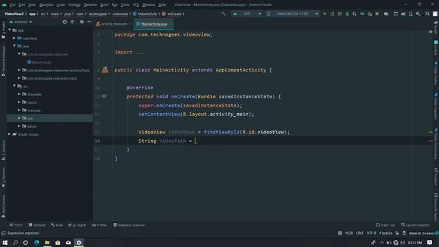 VideoView - Android Studio Tutorial - Java | TechnoGeek смотреть онлайн
