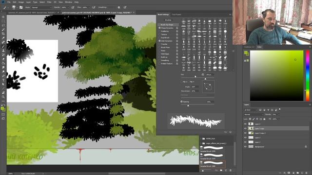 Создаем кисти листвы и травы) смотреть онлайн