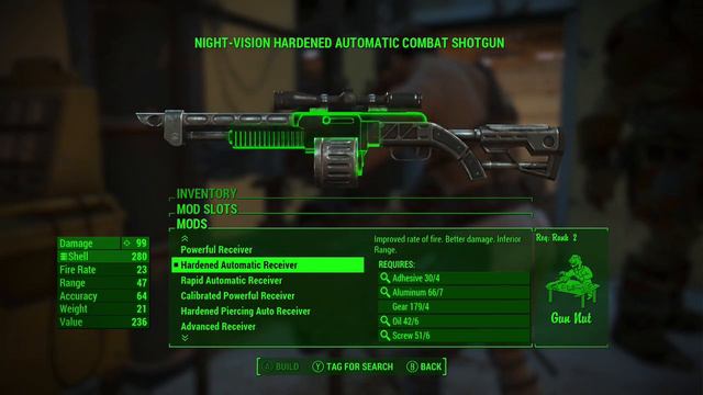 Fallout 4 ! Powerful Weapon Upgrade with Gun Nut Perk смотреть онлайн