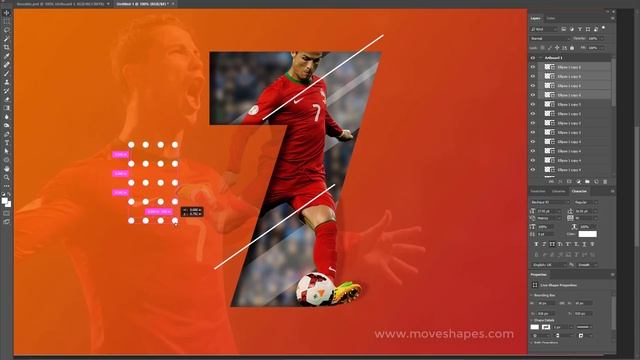 How to Create Epic Poster Design for Cristiano Ronaldo - Photoshop Tutorial смотреть онлайн