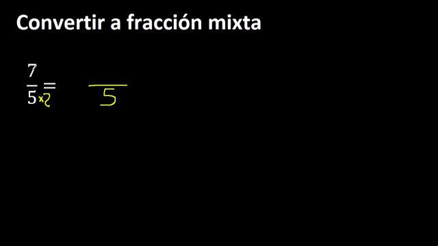 Convertir 7/5 a fraccion mixta , transformar fraccion impropia a fraccion mixta смотреть онлайн