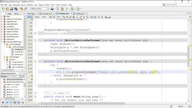 TUTO JAVA : gestion d'un supermarché électronique débutant + base de donnée #mysql partie #2 смотреть онлайн