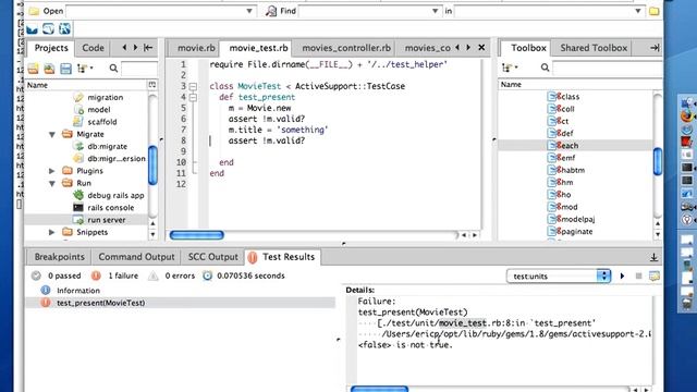 Ruby on Rails 2 Support in ActiveState Komodo 4.3 смотреть онлайн