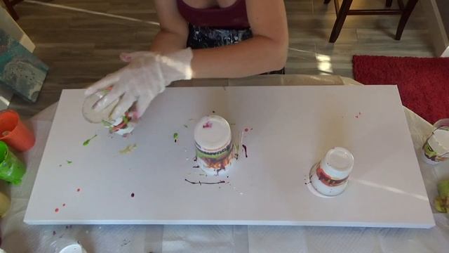 Large Sized Fluid Art! San Diego Grill Series Final! Part 4 . 16 x 40 inch canvas смотреть онлайн