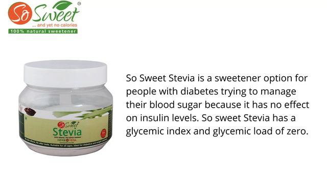 So Sweet Stevia Powder Sugar Free Natural Zero Calorie Sweetener For Diabetes Care смотреть онлайн
