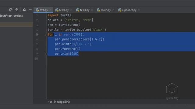 Turtle Python drawing | Turtle Python graphics using Python turtle in pycharm | vipin coding смотреть онлайн