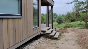 Дом на ножках на склоне оврага, красивое место в 120 км от Москвы, природа, вид из окна