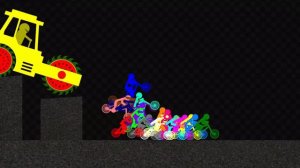 Survival Stickman Bicycle Race : The Road Roller