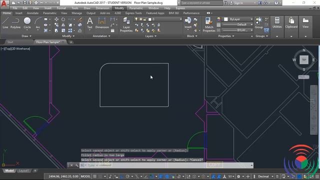 Autodesk AutoCAD: How to use Fillet Command in Autodesk AutoCAD смотреть онлайн