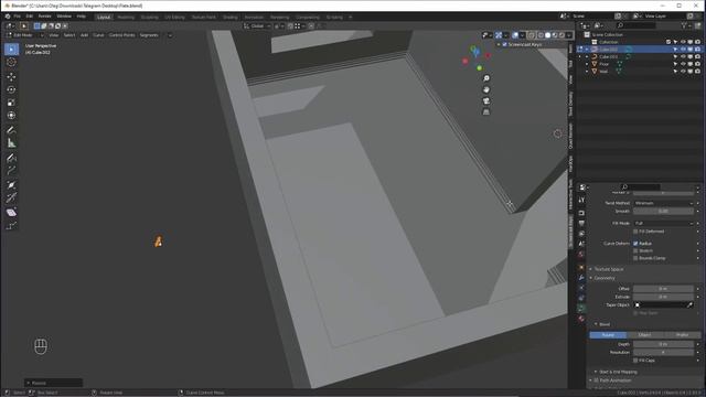 Быстрый способ создание плинтуса в Blender | Уроки для начинающих Blender смотреть онлайн