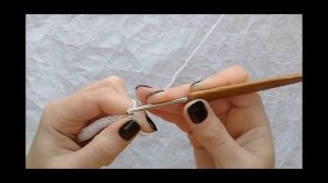 Узор крючком. Ажурные дорожки. Поперечное вязание.