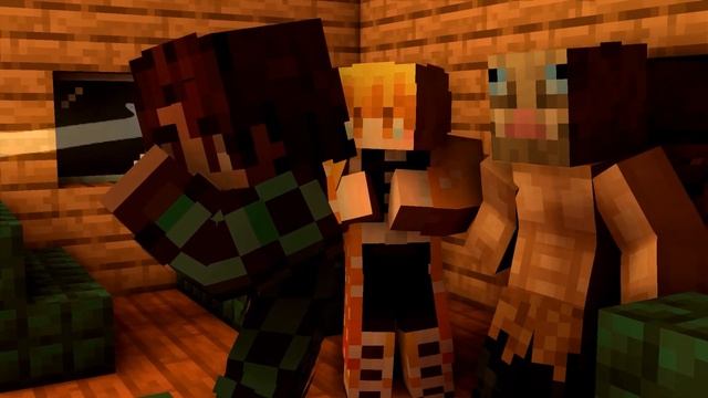 Minecraft Animation- Demon Slayer: Mugen Train Rengoku 1st form [Kimetsu no Yaiba] смотреть онлайн