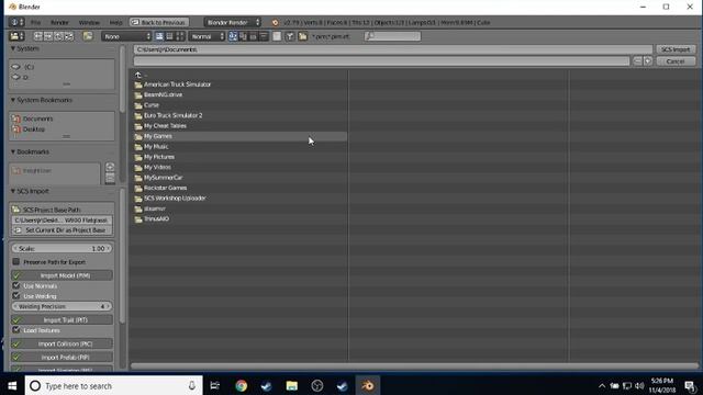 How To Import And Export For Blender With Scs Blender Tools (old Blender 2.79)