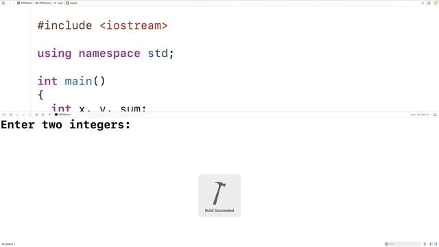 Add Two Numbers (User Input) | C++ Example смотреть онлайн