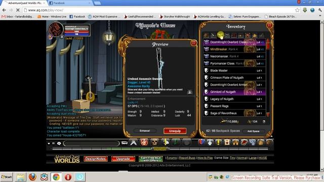 AQW Member Account Doom Knight Overlord/Pyromancer/Necromancer etc account for trade/sale смотреть онлайн
