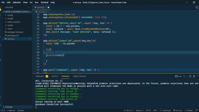 NodeJS with Express (Learn Backend) #14 - Deleting Data In Mongodb Database [Using Mongoose] смотреть онлайн
