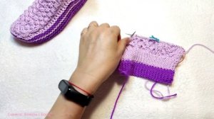 ? Узор "Звёздочки" по-новому?МК➡️Следки на двух спицах без шва на подошве ?