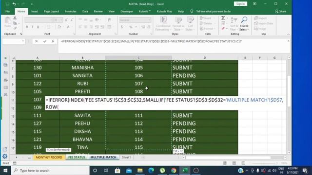 Compare of Two Columns in Excel & Worksheet | Multiple Match | Learn All Exercise with Narendra Sir смотреть онлайн