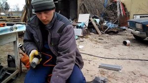 Пневмодырокол кромкогиб (испытание на прочность)