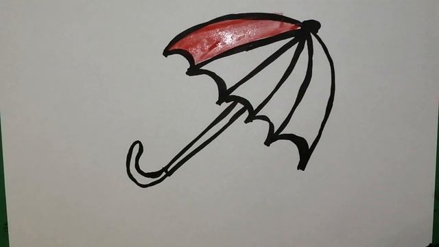 How to draw an umbrella / Легкий рисунок зонтика смотреть онлайн