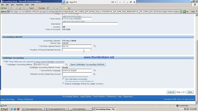 How to create Ledger and Legal Entity in oracle Finance R12 смотреть онлайн