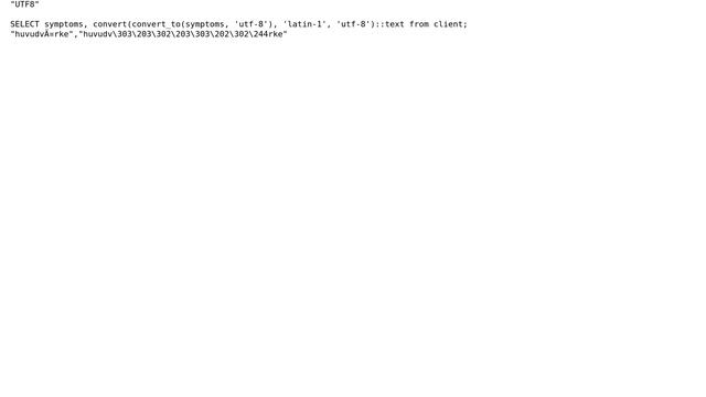 Databases: Postgresql and UTF8 to Latin1 conversion? (2 Solutions!!) смотреть онлайн