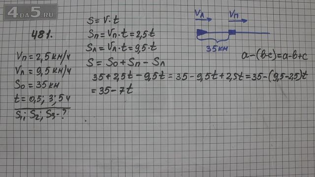 Упражнение 481. (486 Часть 1) (Вариант 2 объяснения) Математика 6 класс – Виленкин Н.Я. смотреть онлайн