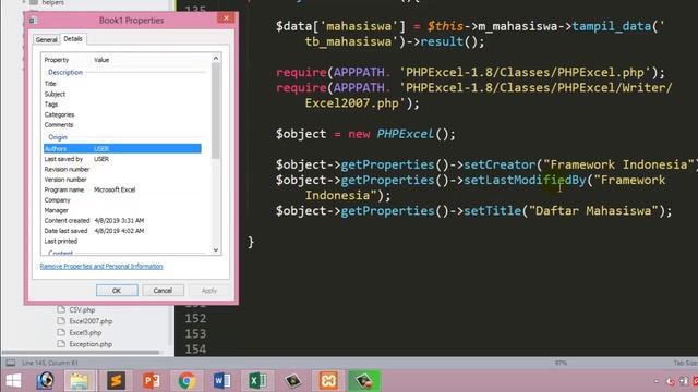 Tutorial Codeigniter #17 Membuat Fitur Export EXCEL pada Codeigniter смотреть онлайн