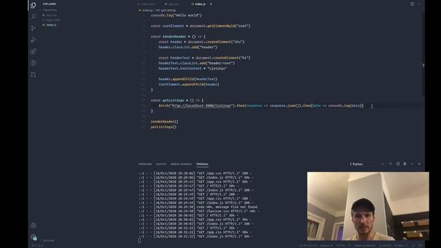 Connecting the frontend and the backend смотреть онлайн