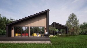 NF 108 - одноэтажный дом с односкатной кровлей