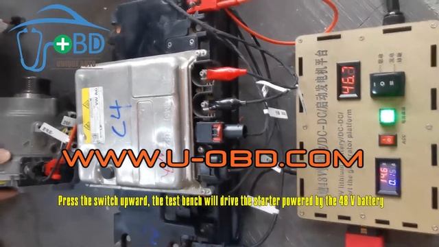 AUDI Mild Hybrid 48 Volt Lithium battery pouch DC DC voltage inverter Starter Generator test bench смотреть онлайн